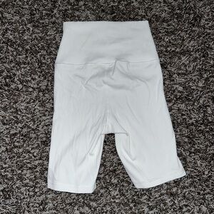 AERIE WHITE BIKER SHORTS